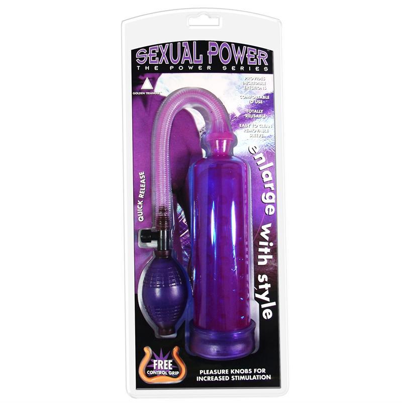 Sexual Power Pump W- Grip Lavender