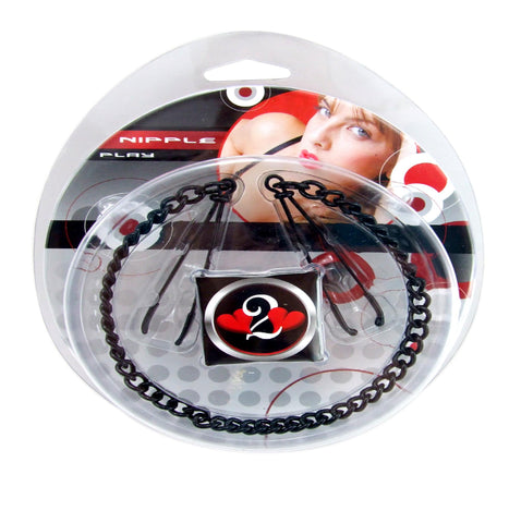 H2h Nipple Clamps Tweezer W-chain Black