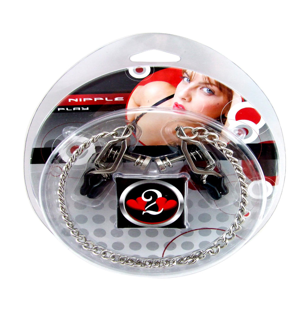 H2h Nipple Clamps Criss Cross W-chain Chrome