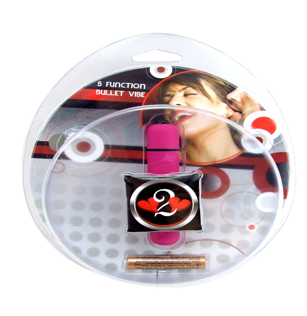 H2h Silicone Bullet Vibe 5 Function Pink