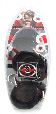 H2h Restraint Wrist Leather W-red Hearts