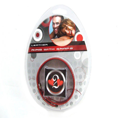 H2h Ring Leather W-2 Snap Black-red