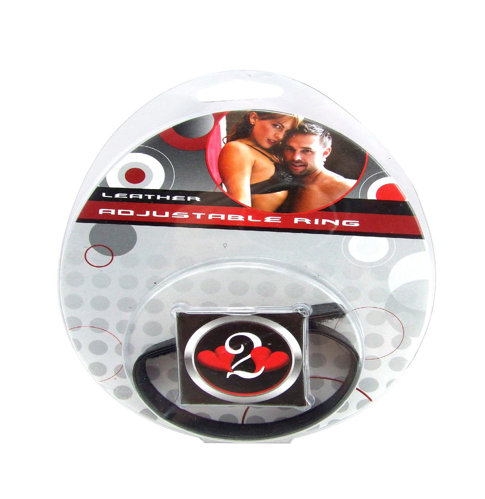 H2h Cock Ring Leather Velcro Black