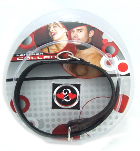 H2h Collar Leather W-red Hearts