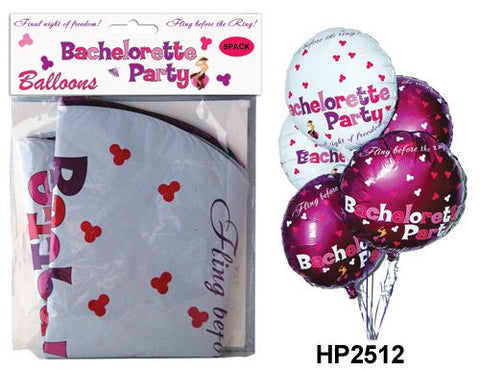 Bachelorette Party Foil Balloons 9pc