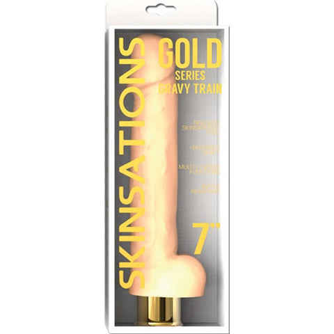 Skinsations Gold Series Gravy Train 7 Vibrating Dildo "
