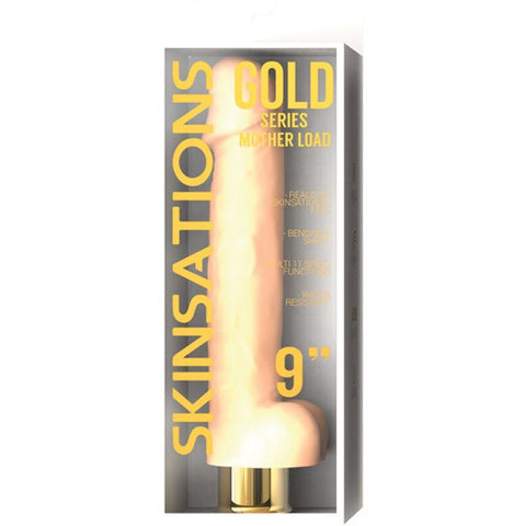 Skinsations Gold Series Mother Load 9 Vibrating Dildo "