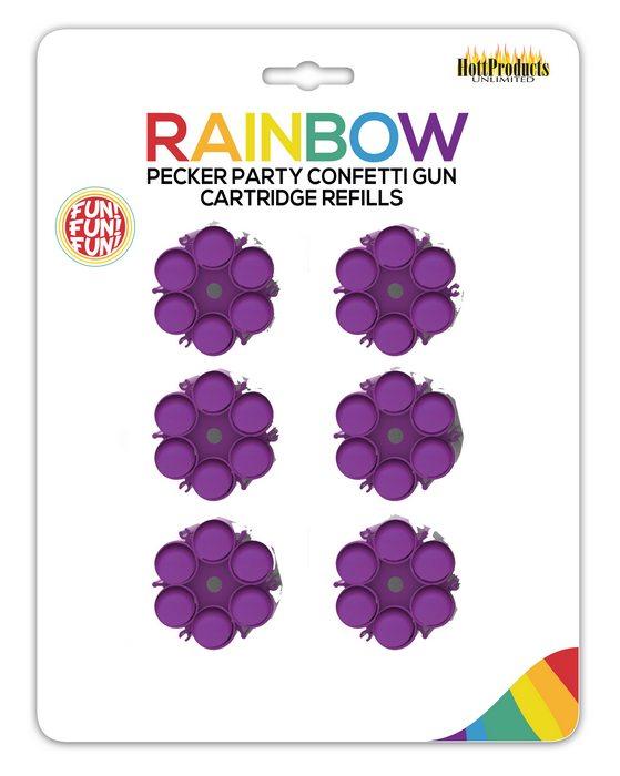 Pecker Party Confetti Gun Refill Cartridges 4pc Pack