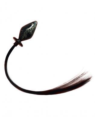 Glass Pony Tail Butt Plug Large