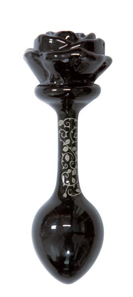 Glass Rose Butt Plug Large