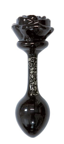 Glass Rose Butt Plug Large