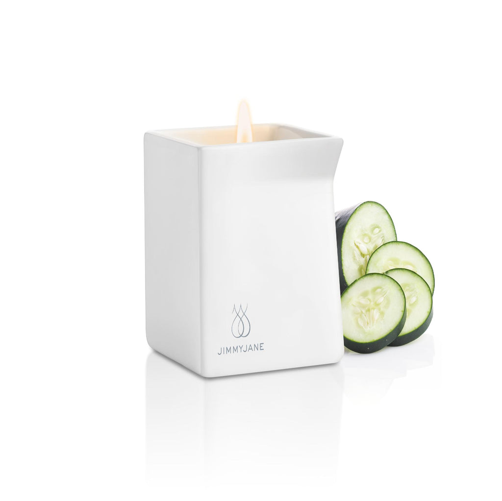 Jimmy Jane Afterglow Candle Cucumber Water Massage Oil