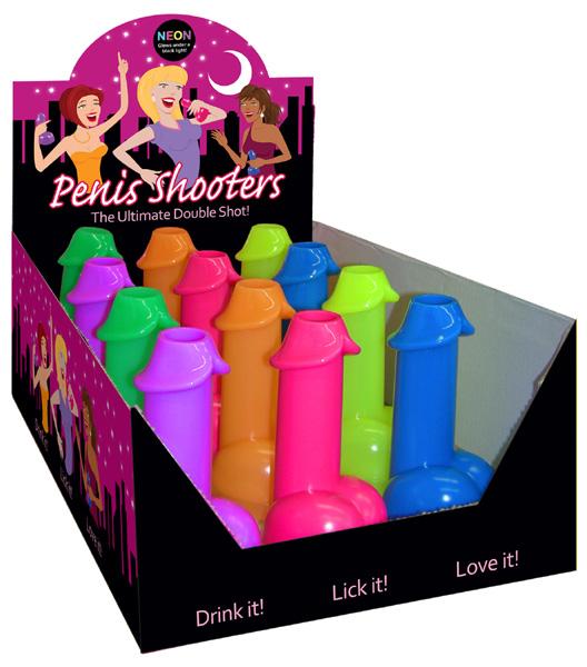 Penis Shooter Neon 12pc Display