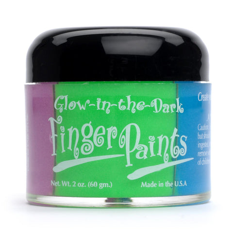 Body Art Glow Fingerpaints 2 Oz Jar 4 Part