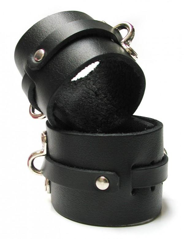 Wrist Cuffs Leather Black