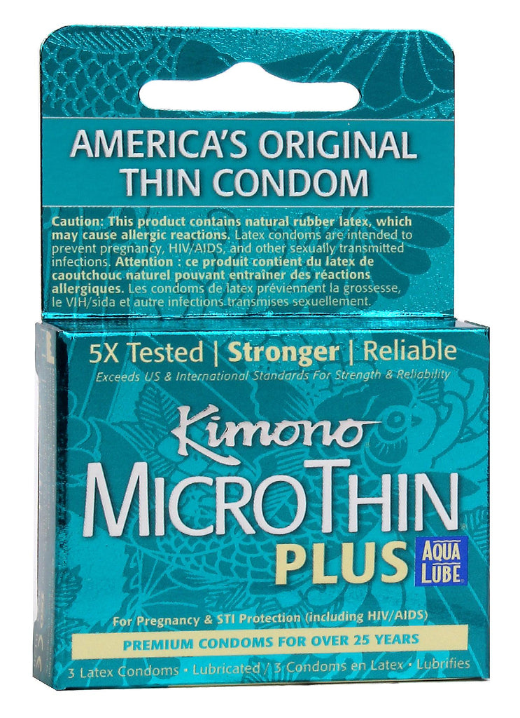 Kimono Microthin W- Aqua Lube 3pk