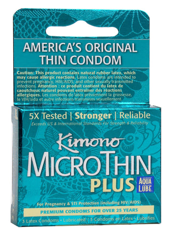 Kimono Microthin W- Aqua Lube 3pk