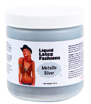 Liquid Latex Metallic Silver 16oz
