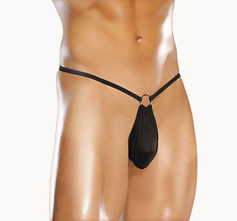 G-string W-front Ring Ring Black S-m