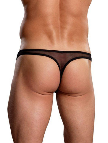 Euro Male Mesh Thong Black