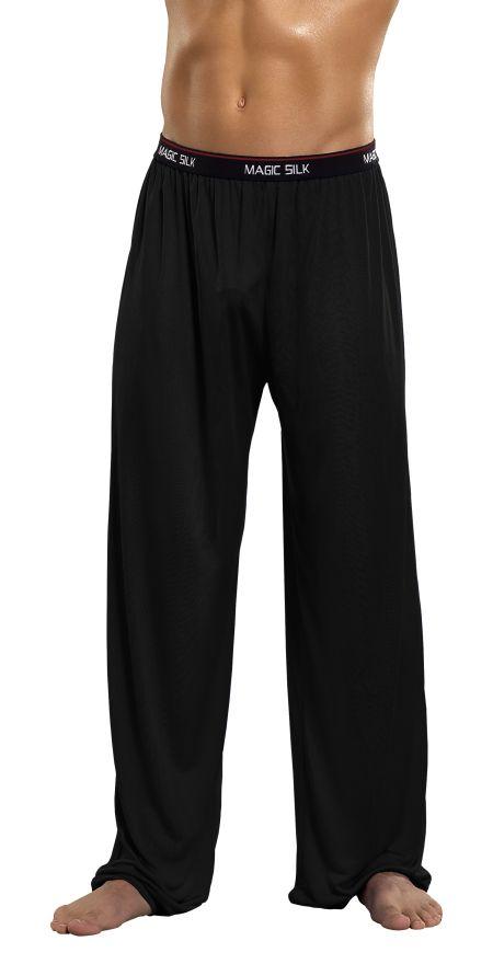 Pants Knit Silk Black Med