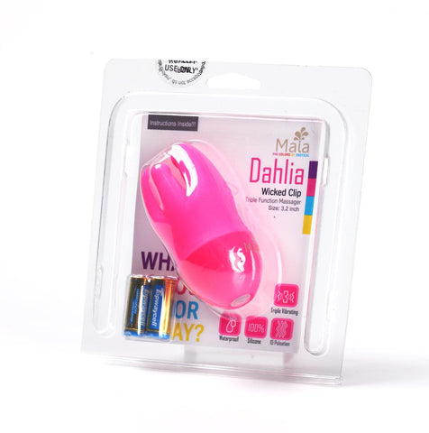 Dahlia Silicone Triple Clip Neon Pink