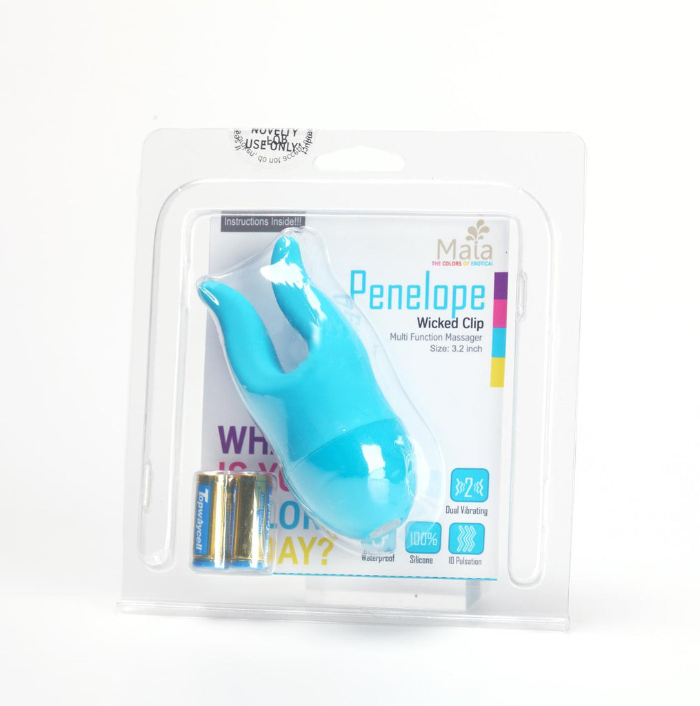 Penelope Silicone Dual Clip Neon Blue