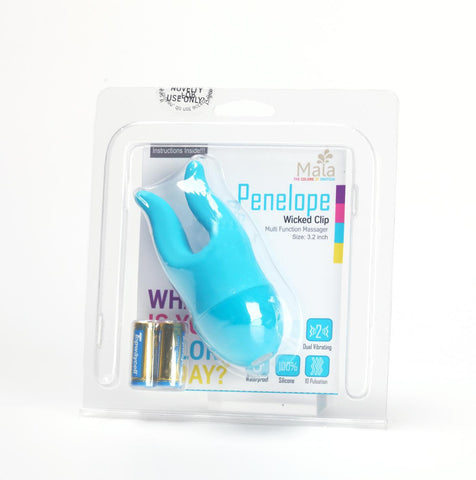 Penelope Silicone Dual Clip Neon Blue