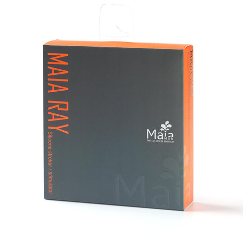 Ray Silicone Vibrating Stroker Grey Orange