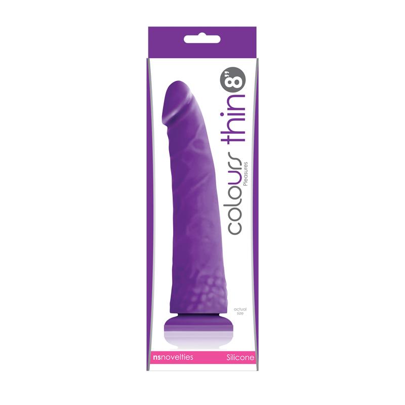 Colours Pleasures Thin 8 Dildo Purple "