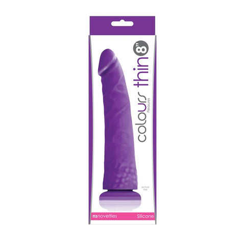 Colours Pleasures Thin 8 Dildo Purple "