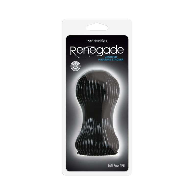 Renegade Grooved Pleasure Stroker Black