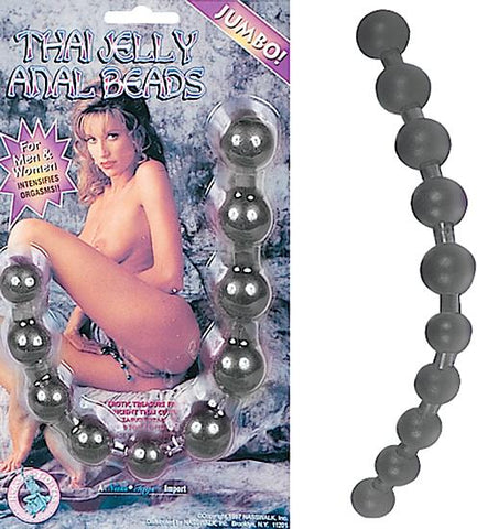 Thai Jelly Anal Beads-black