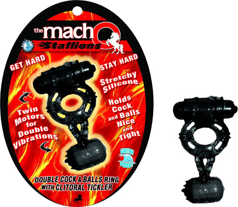 Macho Stallions Cock & Ball Ring W-clit Tickler