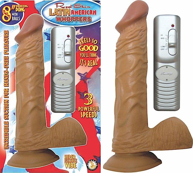Latin American Whoppers 8in Vibrating Dong W-balls