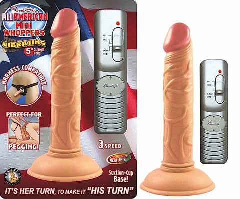 All American Mini Whoppers 5in Straight Dong Flesh Vib.
