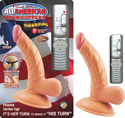 All American Mini Whoppers 5in Curved Dong W-balls Fles