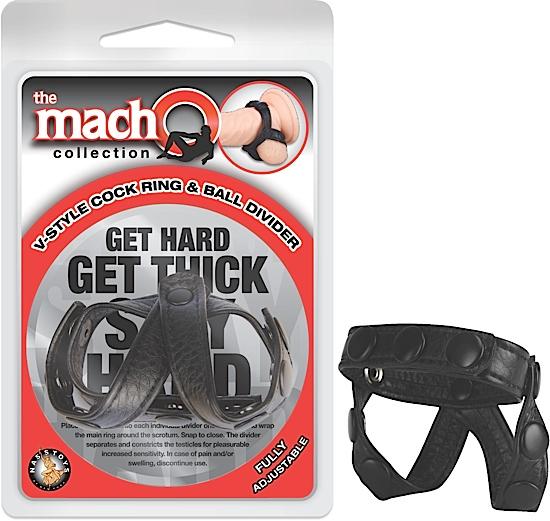 Macho Collection V Style Cock Ring & Ball Divider