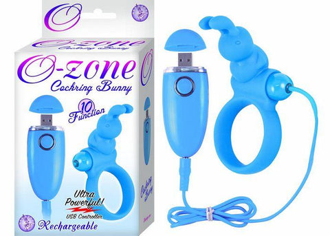 Ozone Cockring Bunny Blue