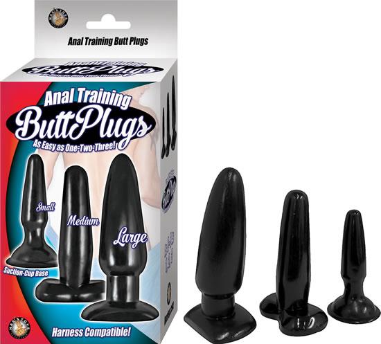 Anal Training Butt Plugs Black