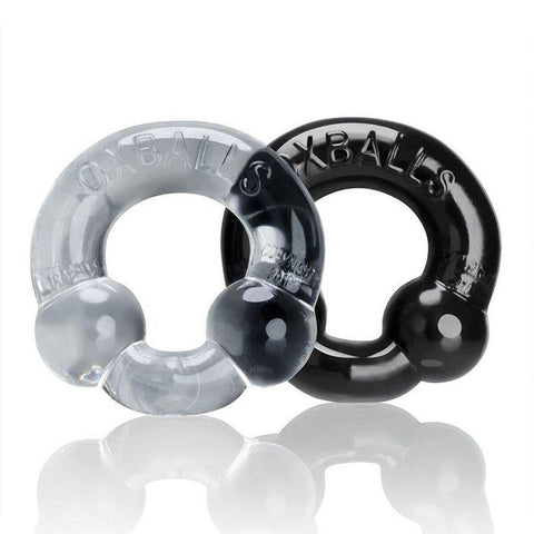 Ultra Balls Cockring 2 Pack Black-clear