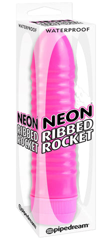 Neon Ribbed Rocket Pink