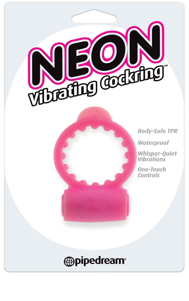 Neon Vibrating Cockring Pink