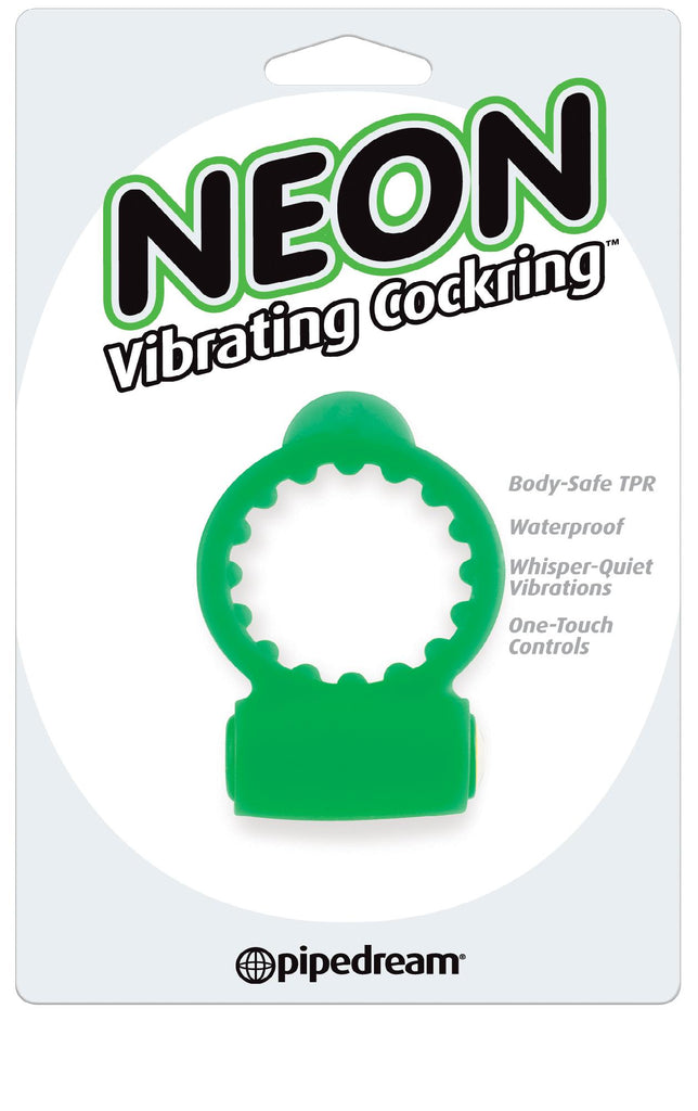 Neon Vibrating Cockring Green