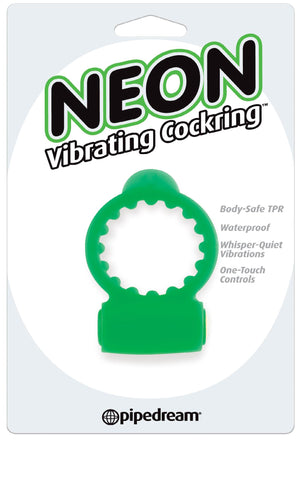 Neon Vibrating Cockring Green