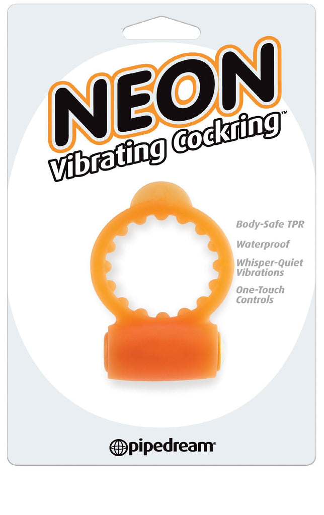 Neon Vibrating Cockring Orange