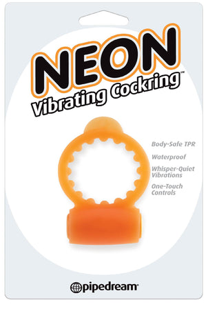 Neon Vibrating Cockring Orange