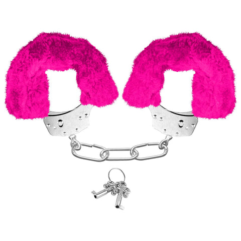 Neon Luv Touch Furry Cuffs Pink