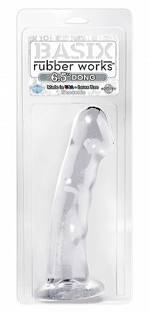 Basix Rubber Works 6.5in Clear Dong W- Suction Cup
