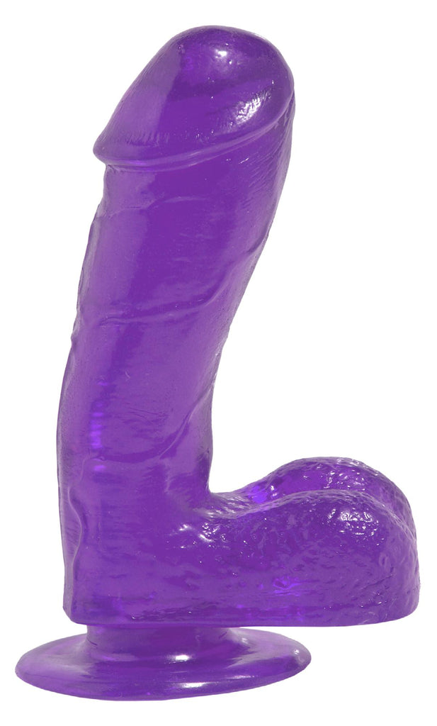 Basix Rubber Works 7.5in Purple Dong W-suction Cup